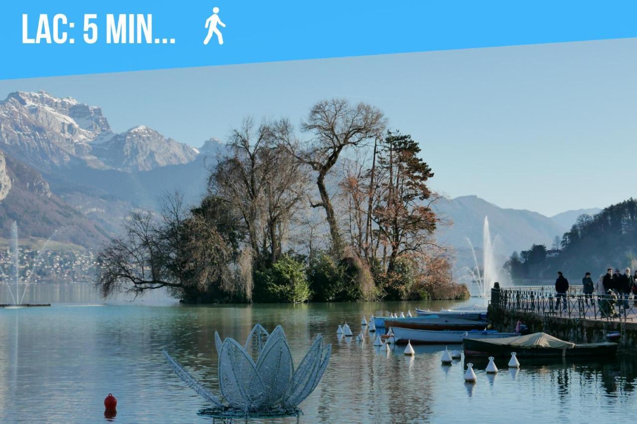 Le Carnot - Mycosyapart, Duplex Coeur De Ville Et Lac, Climatise Annecy Bagian luar foto